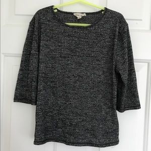 ribbed 3/4 sleeve urban outfitters top ✨